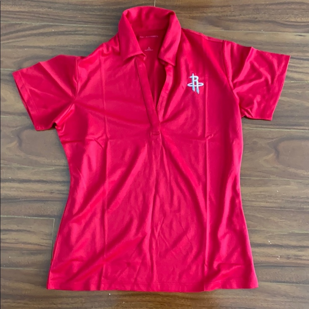 Red Houston Rockets polo